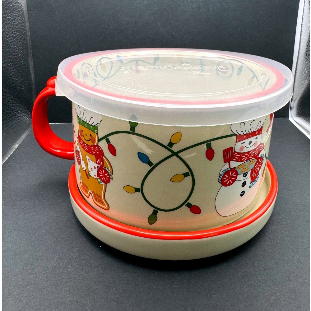 Temp-tations by Tara Seasonal Holiday Lights Soup Mug Lid Saucer Set BT5-372276